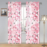 Pink flamingos pattern background Gauze Curtain