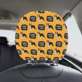Boston terrier design pattern Car Headrest Cover