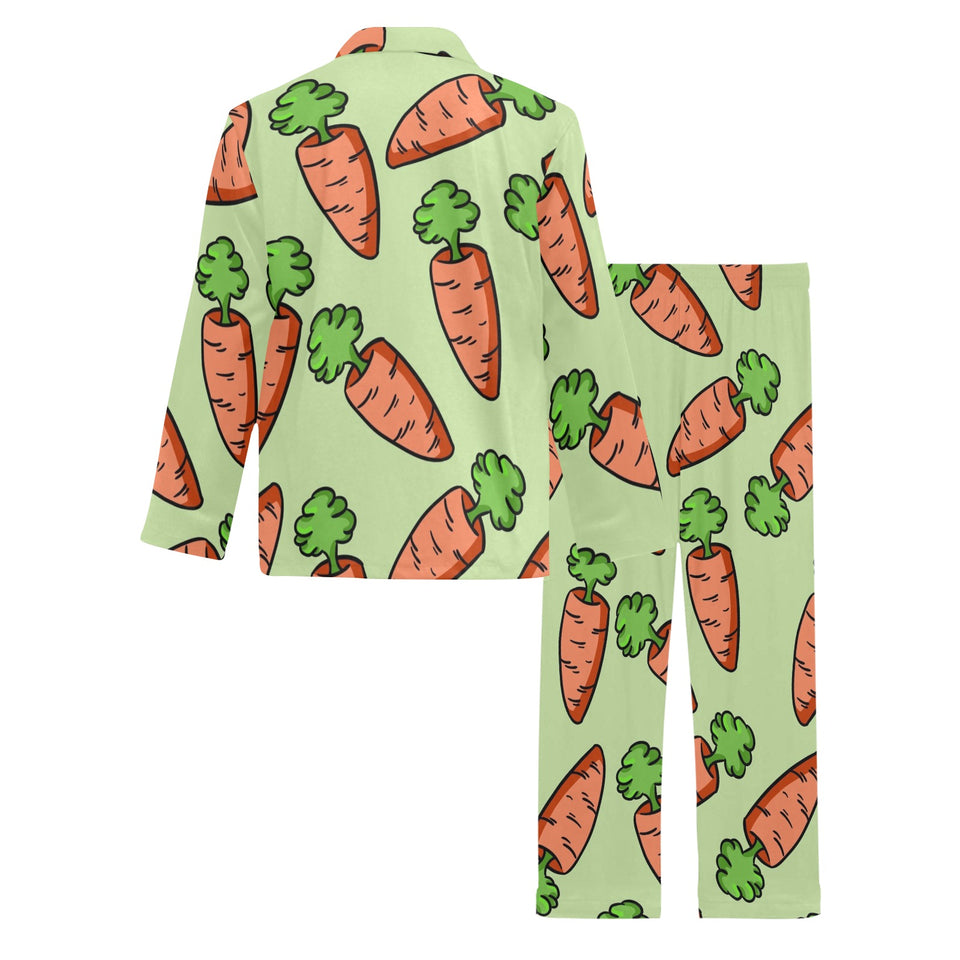 Carrot Pattern Print Design 05 Men's Long Pajama Set