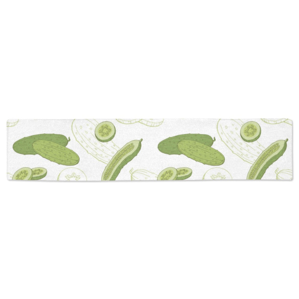 Cucumber sketch pattern Table Runner
