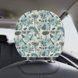 Dragonfly Butterfly Plants insect flower vintage s Car Headrest Cover
