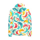 Colorful moon pattern Men's Padded Hooded Jacket