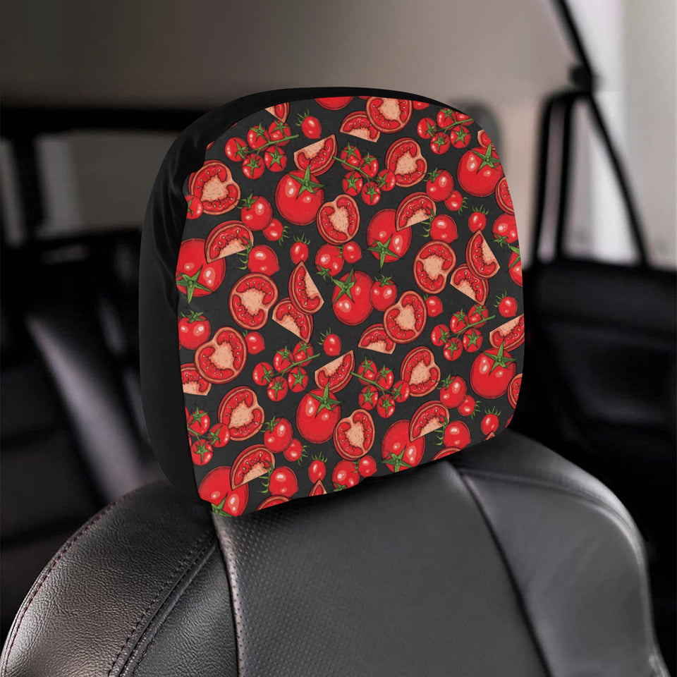 Tomato black background Car Headrest Cover