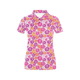 Hibiscus Pattern Print Design 01 Women's All Over Print Polo Shirt