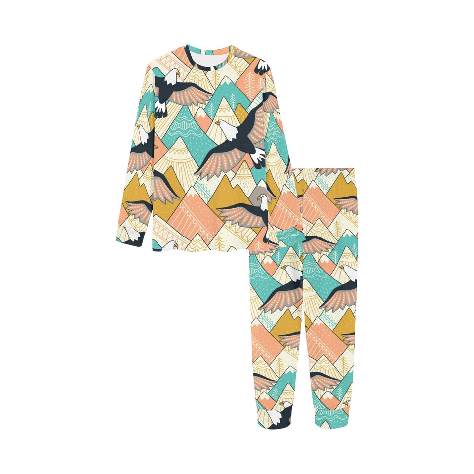 Eagle Pattern Print Design 02 Kids' Boys' Girls' All Over Print Pajama Set