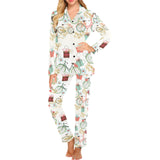 Bicycle Pattern Print Design 05 Women's Long Pajama Set