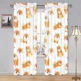 Brown pomeranian pattern Gauze Curtain
