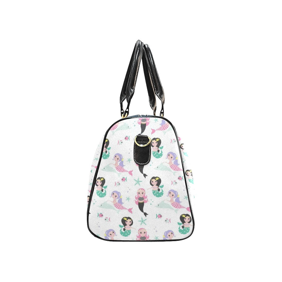 cute mermaid dolphin fish starfish pattern Travel Bag