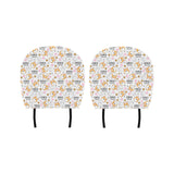Corgi Dog Pattern Car Headrest Cover