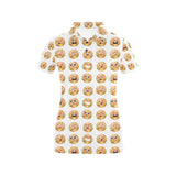 Hamburger Pattern Print Design 04 Women's All Over Print Polo Shirt
