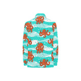 Octopuses sea wave background Women's Long Sleeve Polo Shirt
