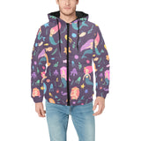 beautiful mermaid Fish jellyfish algae other marin Men's Padded Hooded Jacket