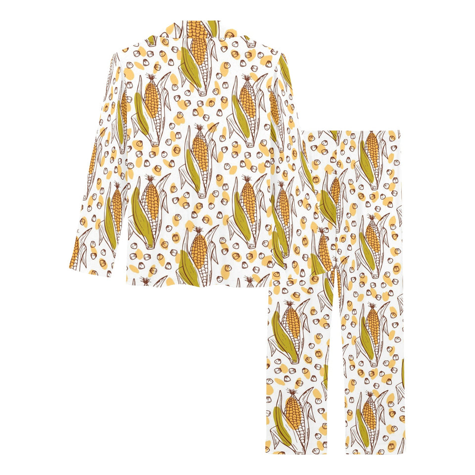 Corn Pattern Print Design 02 Women's Long Pajama Set