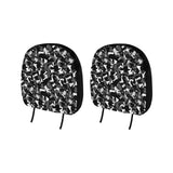 Crow illustration pattern Car Headrest Cover