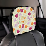 Onion garlic white red pattern Car Headrest Cover