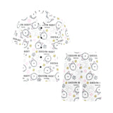 Siberian Husky design pattern Men's V-Neck Short Pajama Set