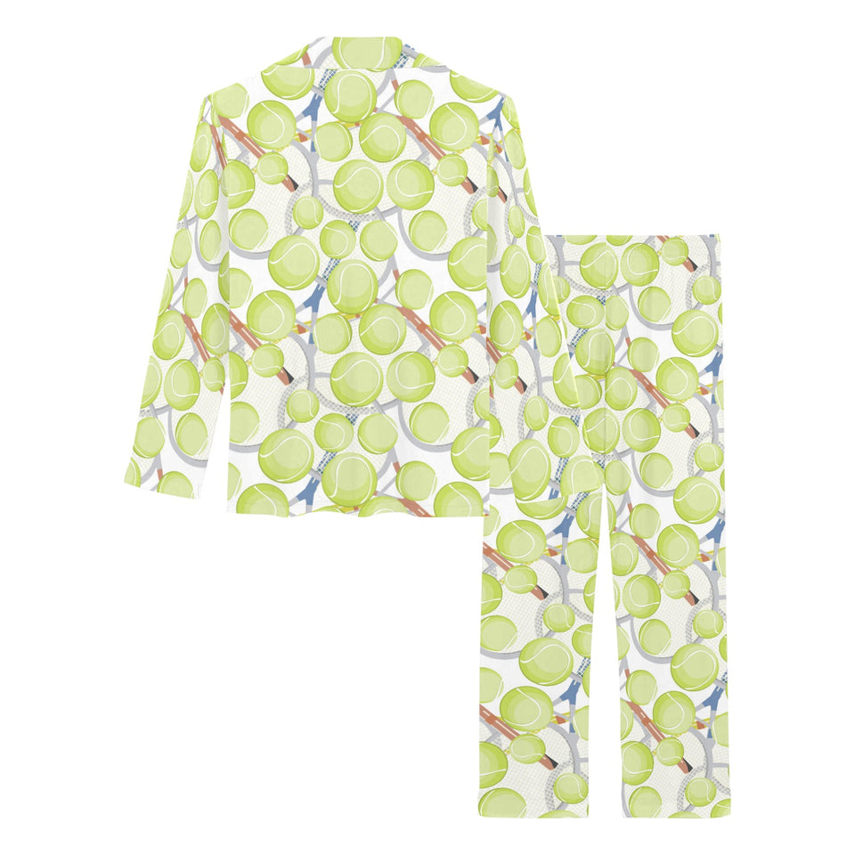 Tennis Pattern Print Design 01 Women's Long Pajama Set