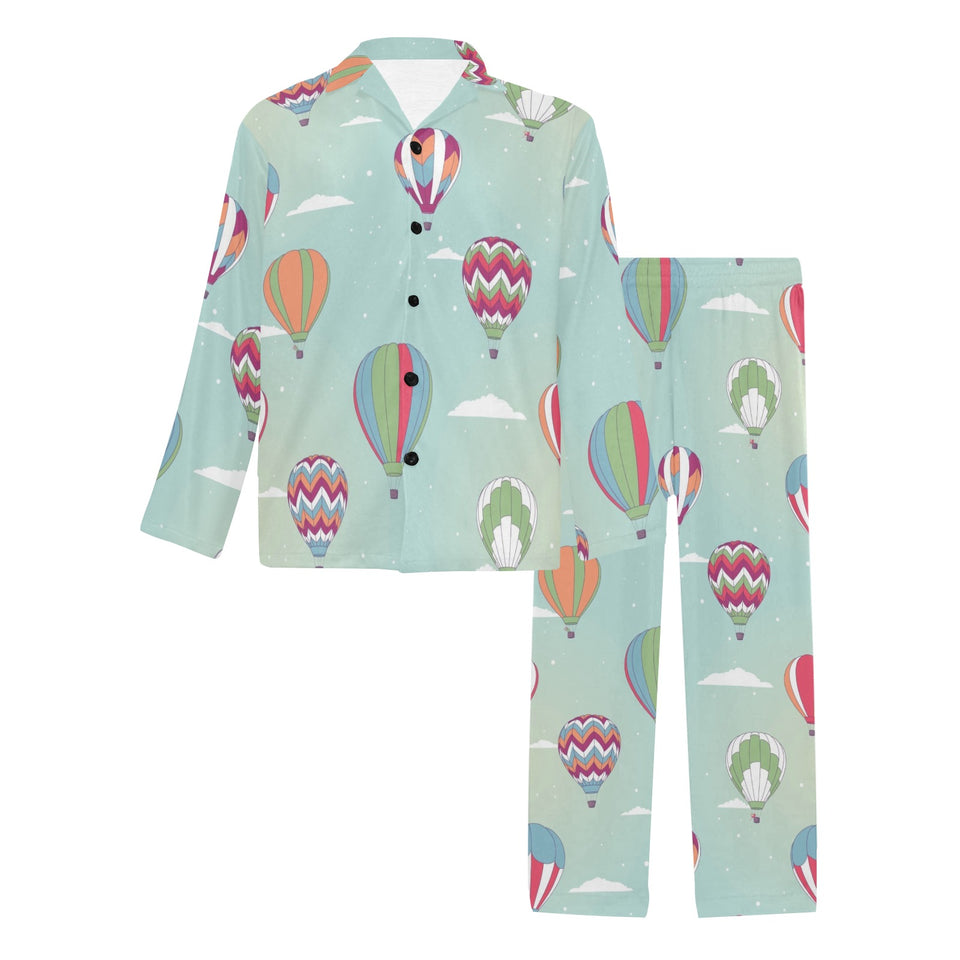 Hot Air Balloon design Pattern Men's Long Pajama Set