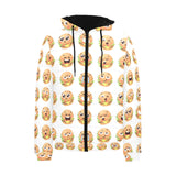 Hamburger Pattern Print Design 04 Men's Padded Hooded Jacket