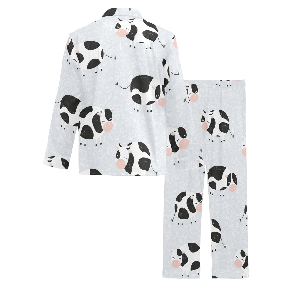 Cute cows pattern Men's Long Pajama Set