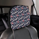 Deers Winter Christmas pattern Car Headrest Cover
