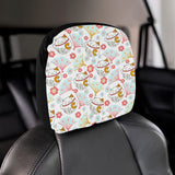 Maneki neko cat fan sakura Car Headrest Cover