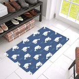Cute white baby sea lion seal pattern Doormat