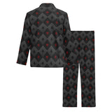 Casino Cards Suits Pattern Print Design 05 Men's Long Pajama Set