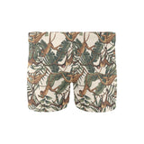 Monkey tropical leaves background Men's Swimming Trunks