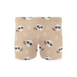 Cute raccoon heart pattern Men's Swimming Trunks