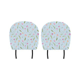 Watercolor Tulips pattern Car Headrest Cover
