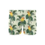 Beautiful parrot palm leaves pattern Men's Swimming Trunks