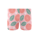Grapefruit leaves flower pink background Men's Swimming Trunks