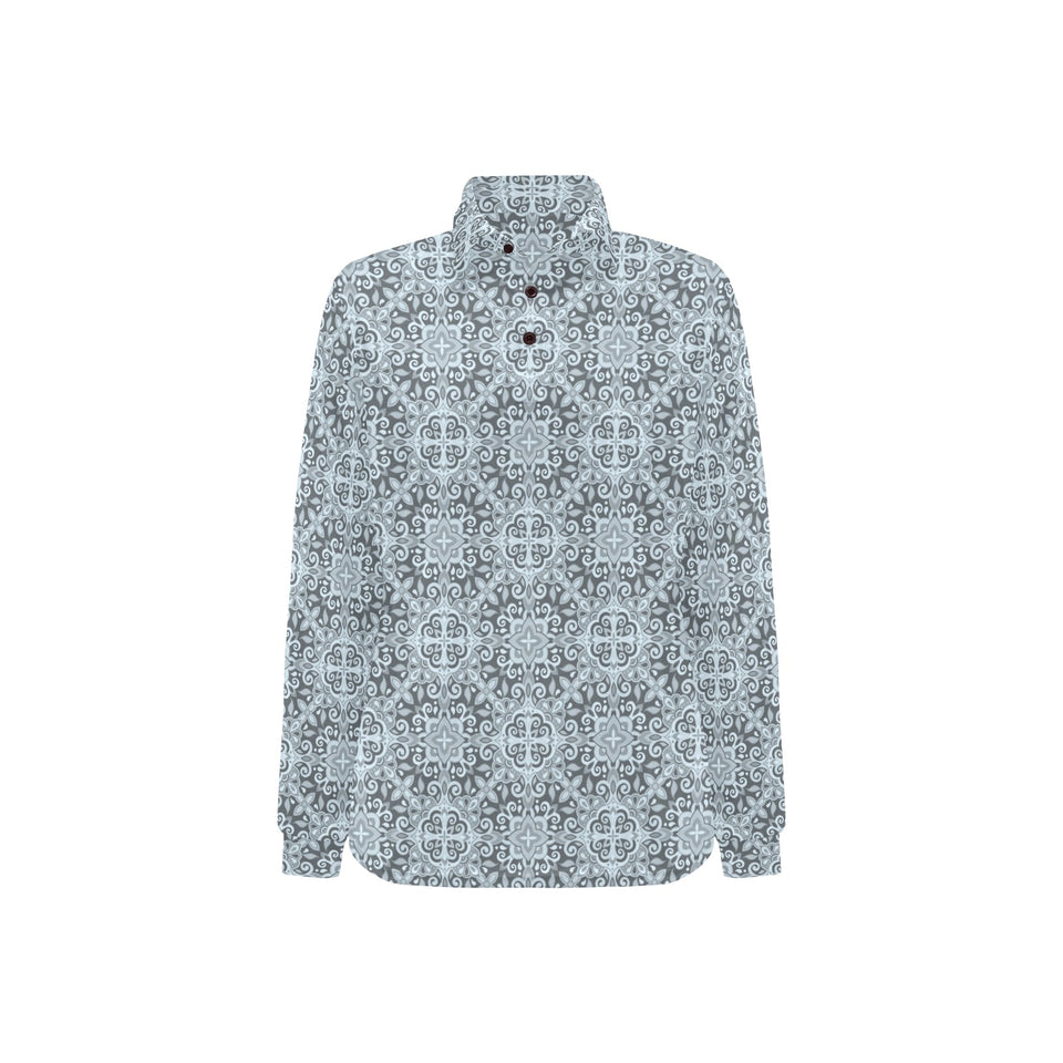 Traditional indian element pattern Women's Long Sleeve Polo Shirt