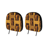 Egypt Hieroglyphics Pattern Print Design 05 Car Headrest Cover