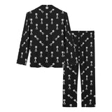 Engine Piston Black Theme Pattern Print Design 03 Women's Long Pajama Set