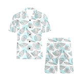 Shell polynesian tribal Men's V-Neck Short Pajama Set