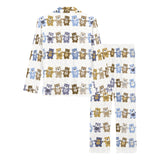 Teddy Bear Pattern Print Design 02 Women's Long Pajama Set