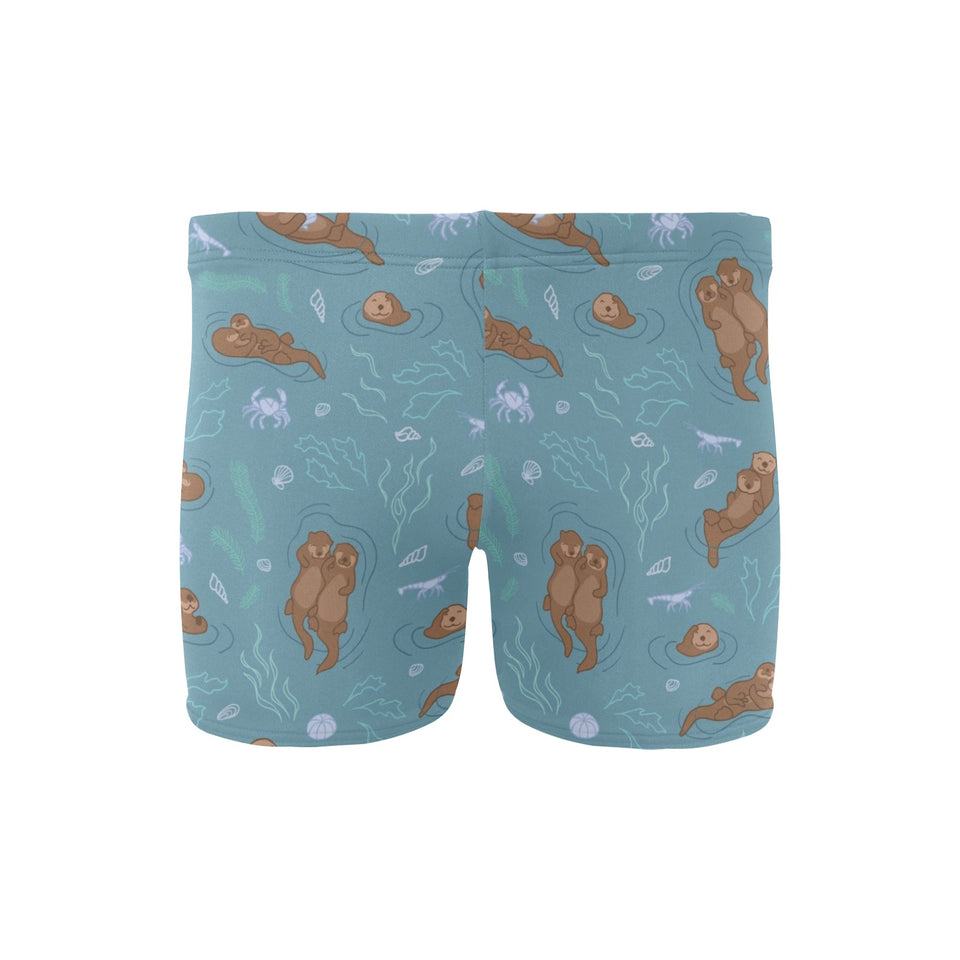 Sea otters pattern Men's Swimming Trunks