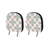 Square floral indian flower pattern Car Headrest Cover