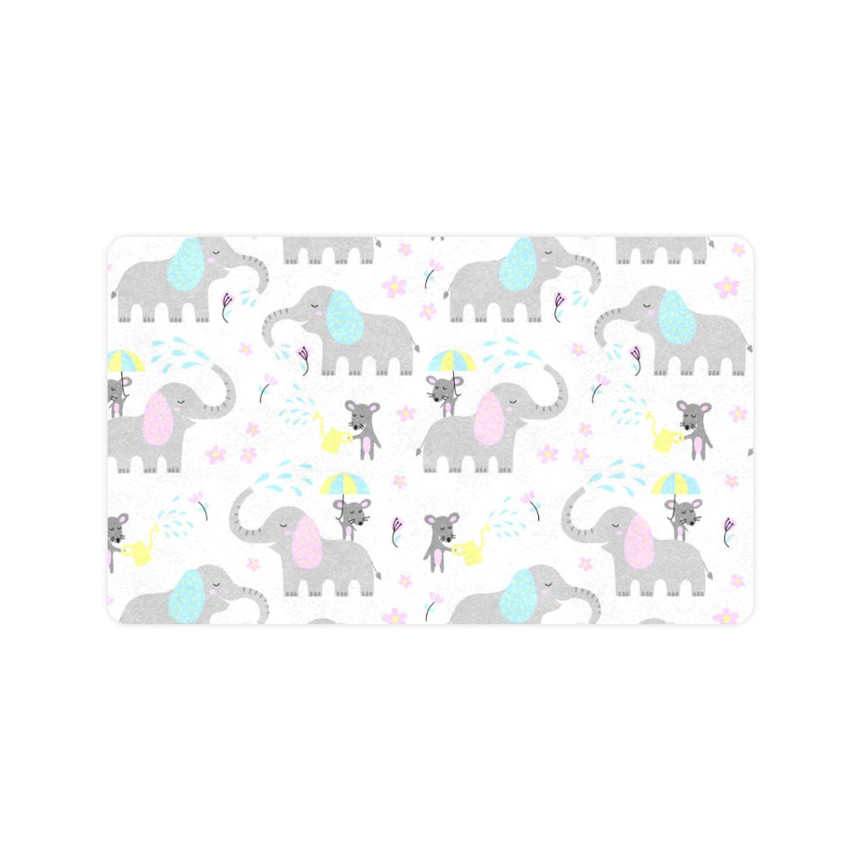 Cute elephant mouse pattern Doormat