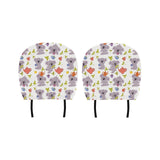 Cute koalas teapots tea Car Headrest Cover