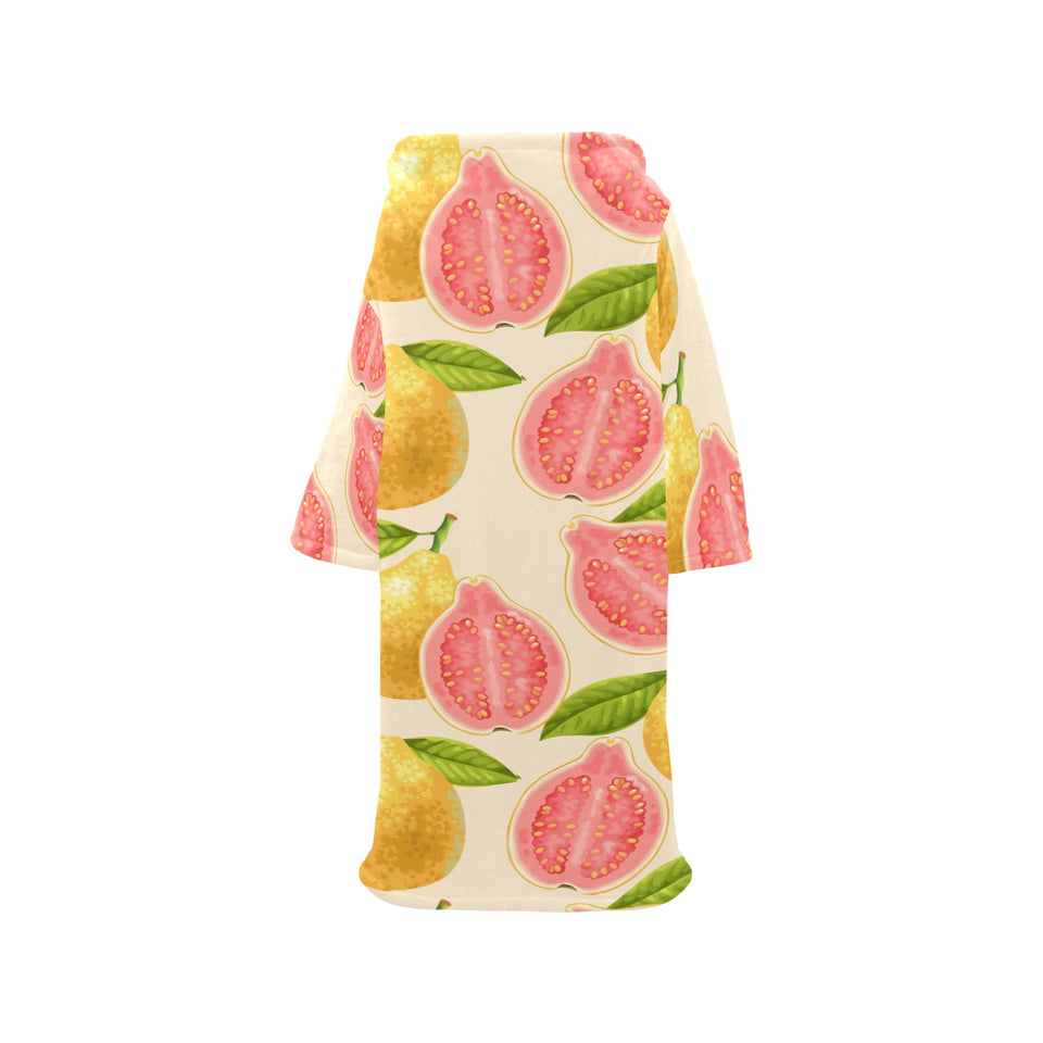 Beautiful guava pattern Blanket Robe with Sleeves