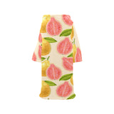 Beautiful guava pattern Blanket Robe with Sleeves