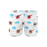 Watercolor helicopter cloud pattern Men's Swimming Trunks