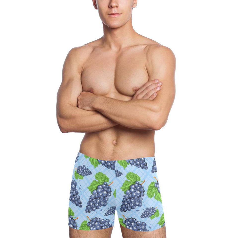 Watercolor grape pattern Men's Swimming Trunks