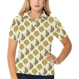 Lion Pattern Print Design 02 Women's All Over Print Polo Shirt