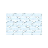 Dolphin blue striped background Doormat