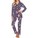 beautiful mermaid Fish jellyfish algae other marin Women's Long Pajama Set