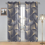 Gold ginkgo leaves Gauze Curtain